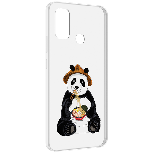 Чехол MyPads панда-любит-лапшу для UleFone Note 10P / Note 10 задняя-панель-накладка-бампер