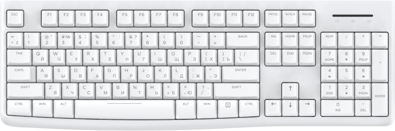 Комплект проводной Dareu MK185 White (белый) клавиатура LK185 (мембранная 104кл EN/RU 15м) + мышь LM103 (158м) USB