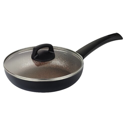 фото Сковорода scovo safari fa-009 24 см с крышкой, черный