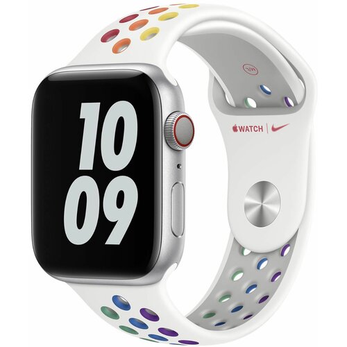 Спортивный ремешок Apple Sport Band Pride Edition 2020 для Apple Watch Nike 42-44-45-49mm MYD62ZM/A ремешок apple sport band light pink 42 44 45 49mm s m mt3u3zm a