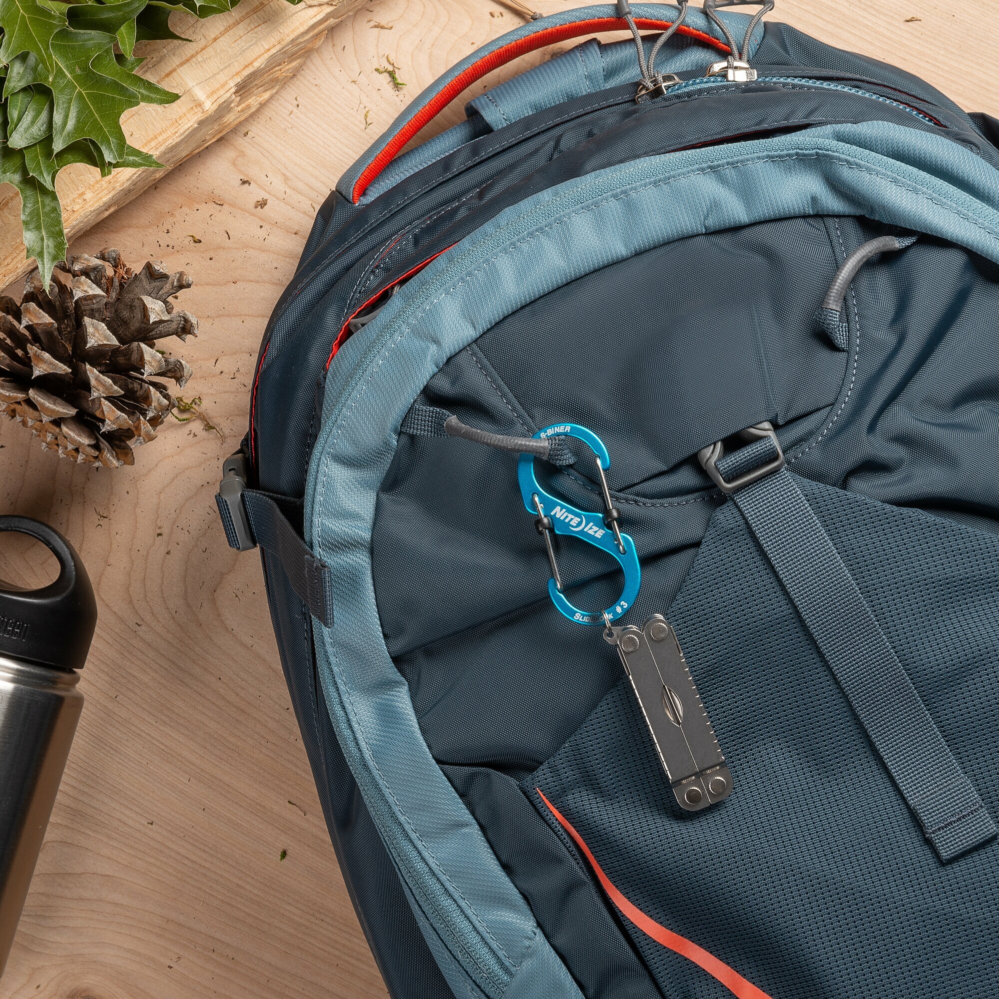 Брелок-карабин Nite Ize, голубой — фото 1