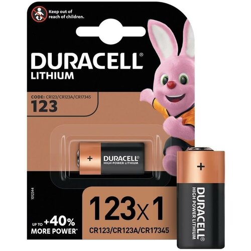 батарейка duracell 75058646 ultra cr123 lithium 3в комплект 2 шт Батарейка Duracell Ultra CR123 (3 В) литиевая (блистер, 10шт.) (75058646)