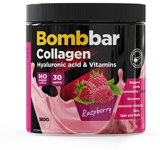 Коктейль протеиновый Bombbar Collagen с гиалуроновой кислотой и витаминами Малина