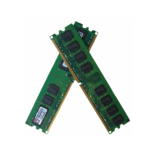 Оперативная память Kingston 2 ГБ (1 ГБ x 2 шт.) DDR2 800 МГц DIMM CL5 KVR800D2N5K2/2G оперативная память kingston 2 гб 1 гб x 2 шт ddr2 533 мгц dimm cl4 kvr533d2e4k2 2g