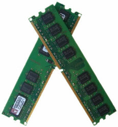 Оперативная память Kingston 2 ГБ (1 ГБ x 2) DDR2 800 МГц CL5 (KVR800D2N5K2/2G)