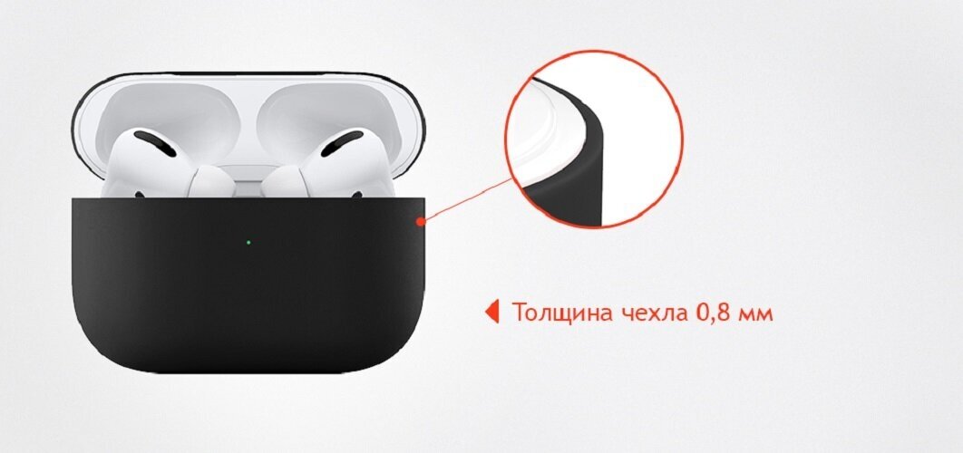 Ультратонкий силиконовый чехол uBear Touch Case for AirPods Pro (всего 0,8 мм)