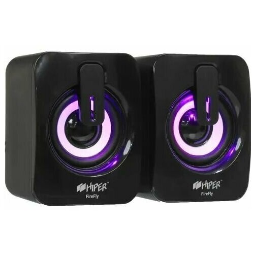 Колонки 20 HIPER FireFly H-TK1 черный 6 Вт питание - USB порт 80000₽