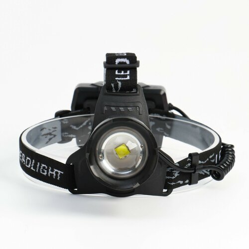 фото Фонарь налобный аккумуляторный, 10 вт, 2х4800 мач, р50, usb россия