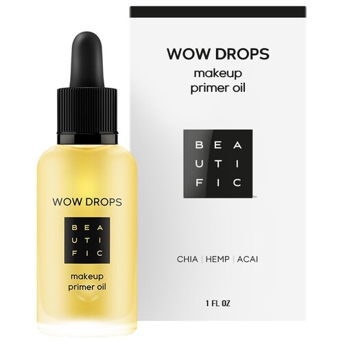 фото BEAUTIFIC масло-праймер под макияж Wow Drops Makeup Primer Oil 30 мл желтое