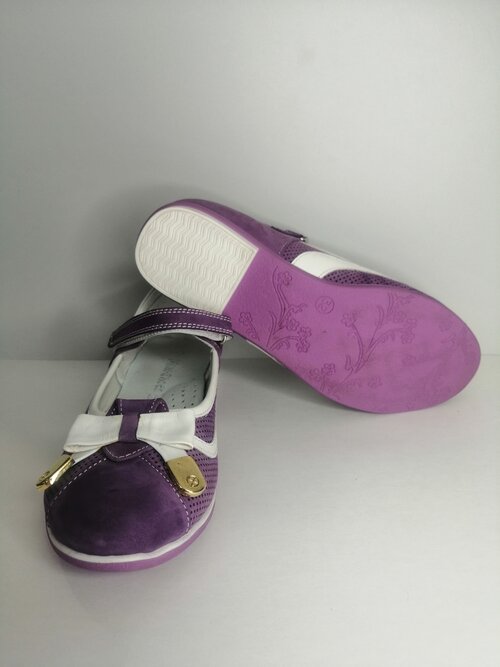 Туфли Mini-Shoes, натуральный нубук, размер 31, фиолетовый