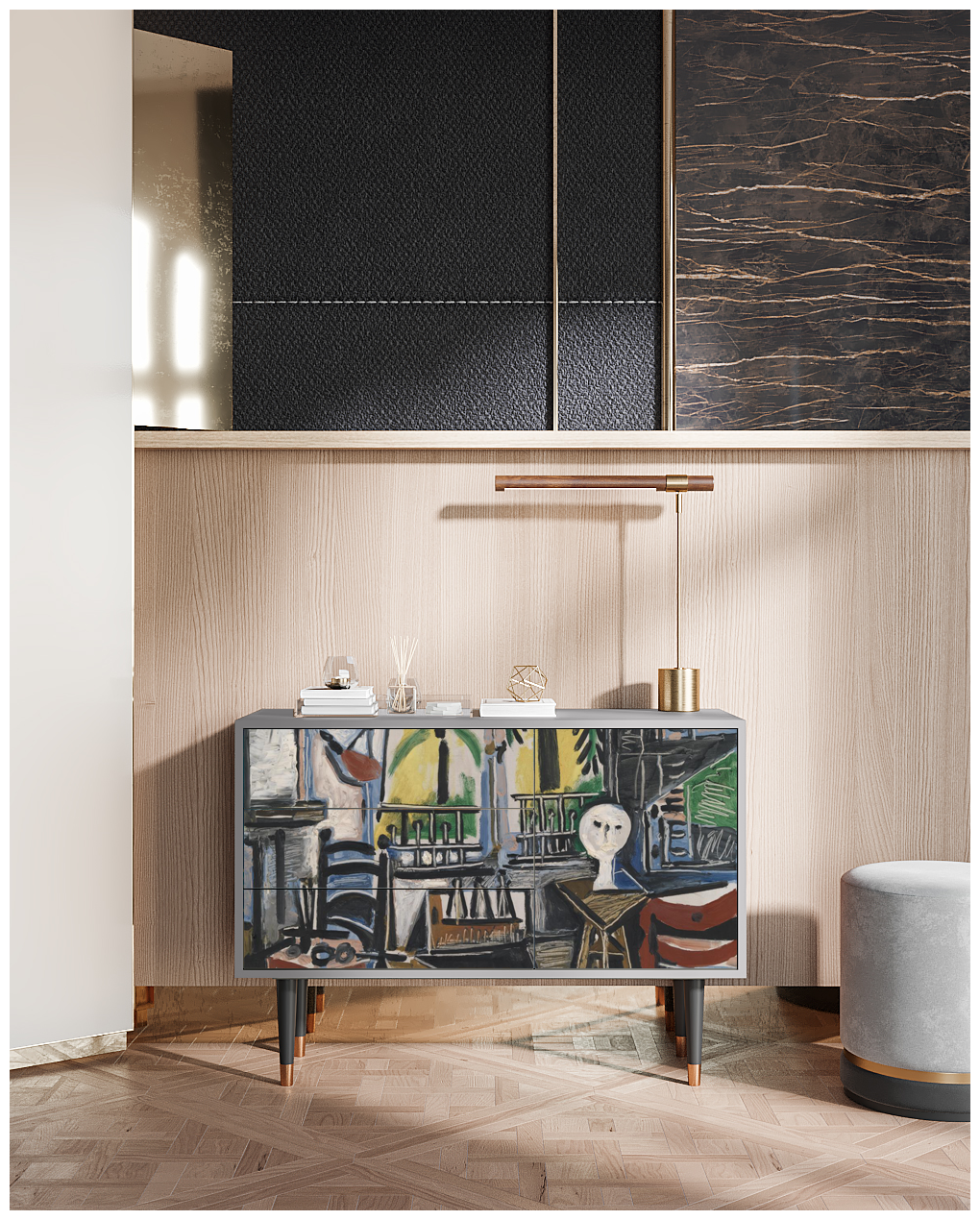 Комод - STORYZ - S3 The Studio by Pablo Picasso , 115 x 84 x 41 см, Серый