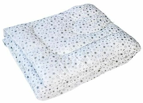 Одеяло детское "BabyRelax" бязь, Звездное небо (серый б/з); размер Ясли