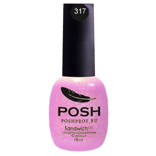 POSH Гель-лак Sandwich Gel голографические, 15 мл, 317 насыщенные частицы posh гель лак sandwich gel neon 15 мл neo5 сочный апельсин