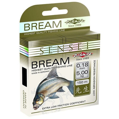 mikado леска sensei bream 30м 0 18мм 5кг арт zlec 018 Mikado, Леска Sensei Bream, 150м, 0.22мм, 6.6кг, арт. ZLE-022