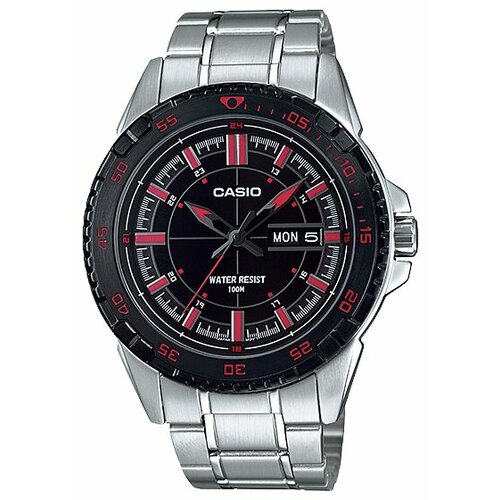 Наручные часы CASIO MTD-1078D-1A1, черный, серебряный