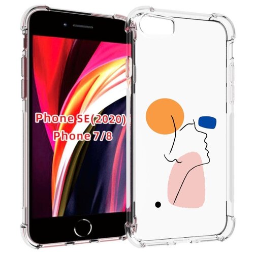 Чехол MyPads абстракция девушки женский для iPhone 7 4.7 / iPhone 8 / iPhone SE 2 (2020) / Apple iPhone SE3 2022 задняя-панель-накладка-бампер