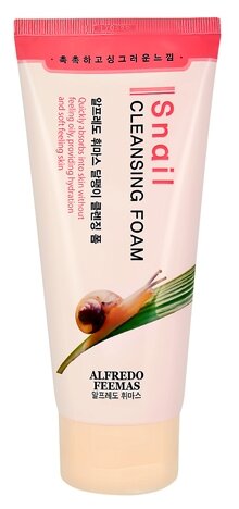 Alfredo Feemas пенка для умывания с экстрактом секрета улитки Snail Cleansing Foam, 180 мл