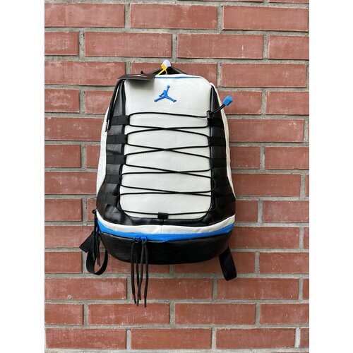 Рюкзак спортивный Jordan с отделением для обуви или мяча, белый, черный, голубой