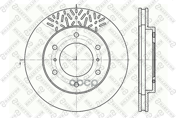 6020-3033V-Sx_диск Тормозной Передний! Mitsubishi Pajero 3.2Gdi 00> Stellox арт. 6020-3033V-SX