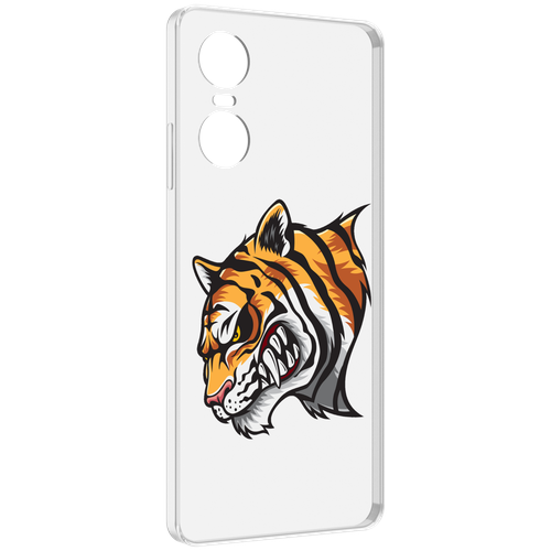 Чехол MyPads Тигр для Tecno Pop 6 Pro задняя-панель-накладка-бампер