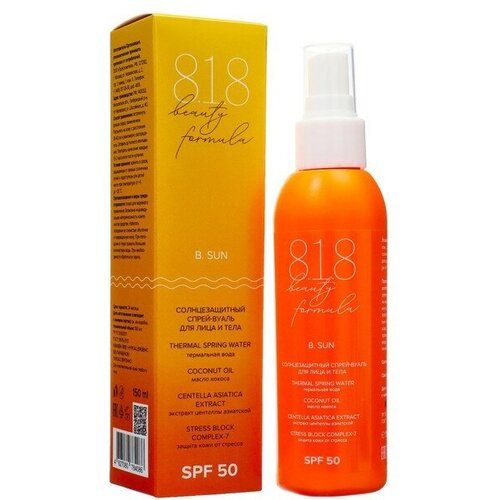 Солнцезащитный спрей-вуаль для лица и тела 818 beauty formula estiqe SPF 50, 150 мл