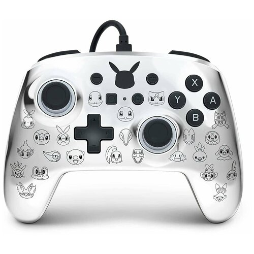 Геймпад (контроллер) проводной PowerA Pikachu Black & Silver Enhanced Wired Controller для Nintendo Switch беспроводной геймпад lorgar gp510 wireless black