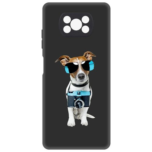 Чехол-накладка Krutoff Soft Case Пес-турист для Xiaomi Poco X3 черный чехол накладка krutoff soft case пес турист для xiaomi 12t черный