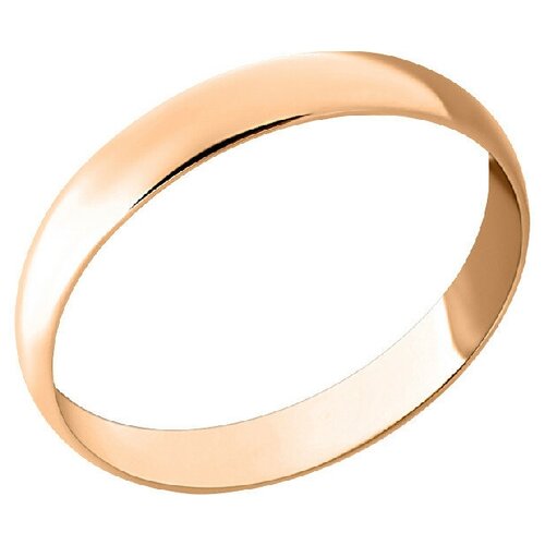 Кольцо обручальное АДАМАС, красное золото, 585 проба, размер 16, золотой, красный