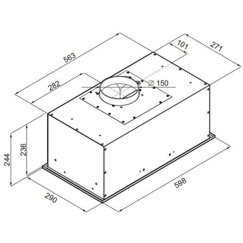 Вытяжка встраиваемая Maunfeld Crosby Power 60 белый управление кнопочное 1 мотор 1820000₽