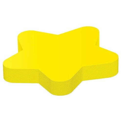 Стикеры (самоклеящийся блок) фигурные Attache Selection Звезда, 70х70мм, желтый неон, 50 листов, 24 уп.