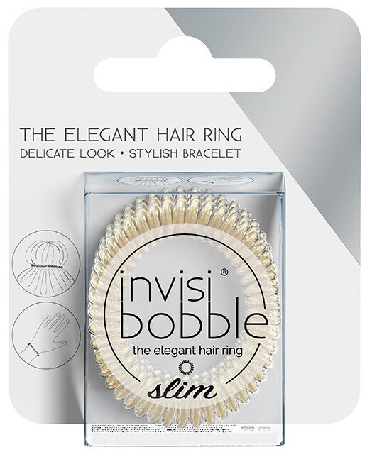 Invisibobble Резинка-браслет для волос Stay Gold, с подвесом, 3 шт (Invisibobble, ) - фото №8
