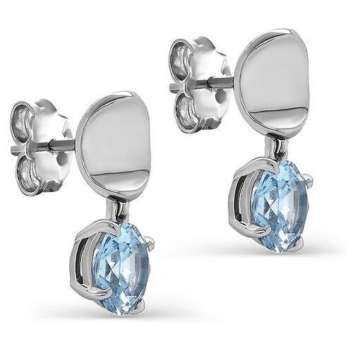 Серьги пусеты KABAROVSKY, серебро, 925 проба