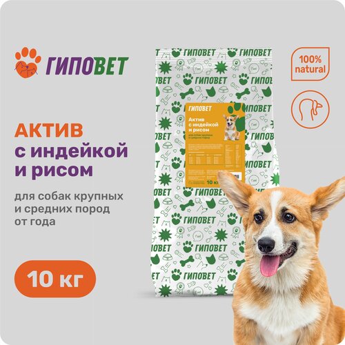 Гиповет актив для средних и крупных пород с индейкой и рисом
