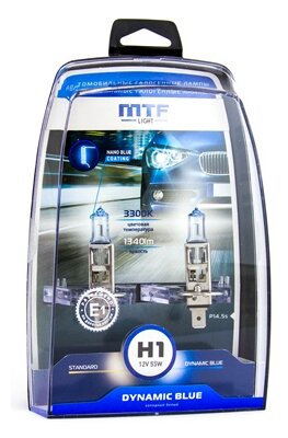 Лампа автомобильная галогенная MTF Light Dynamic Blue HDB1201 H1 12V 55W P145s