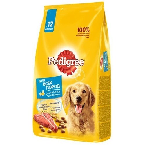 Pedigree Сухой корм 600г. для взрослых собак всех пород, говядина,