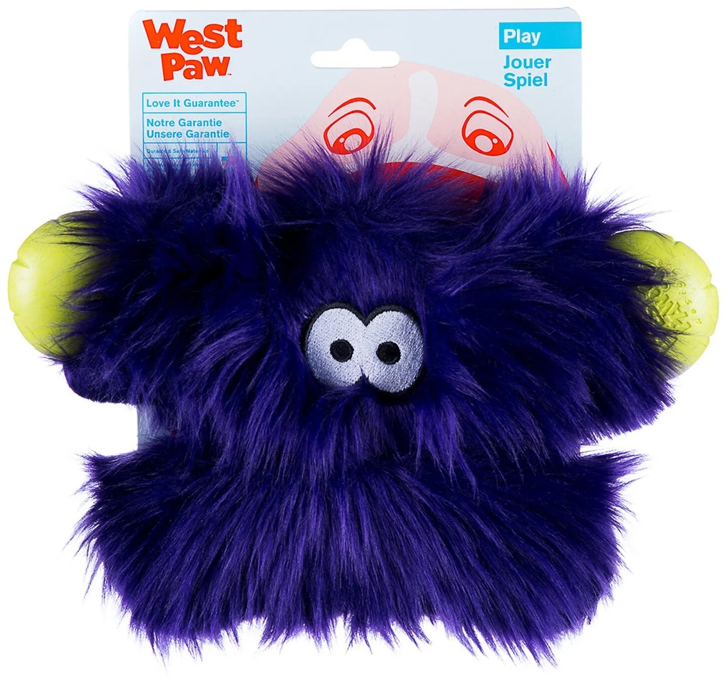 West Paw Zogoflex Rowdies игрушка плюшевая для собак Fergus 24 см фиолетовая - фотография № 7