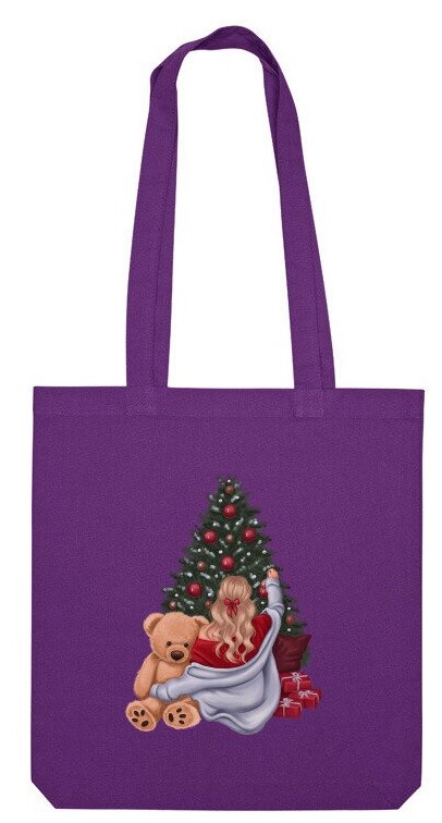 фото Сумка «Девушка у новогодней ёлки»