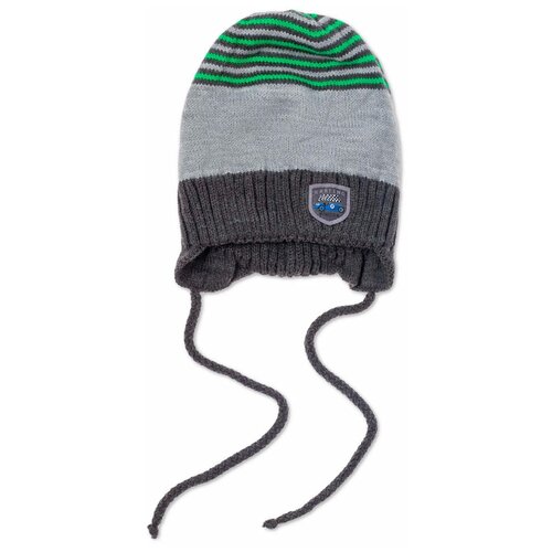 фото Шапка esli, размер 50-52, серый