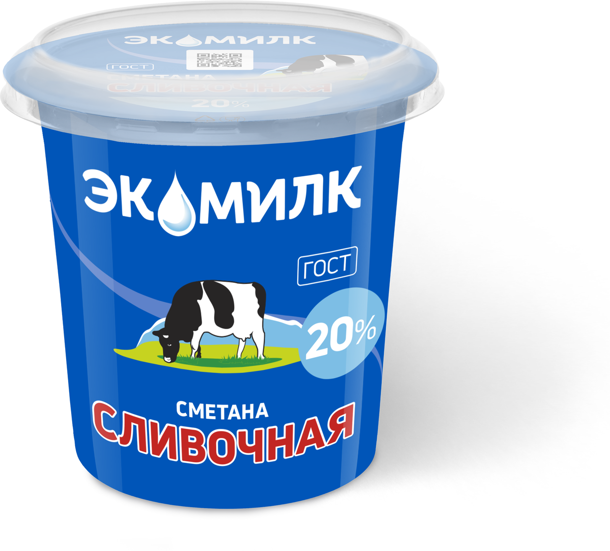 Сметана Экомилк Сливочная 20%