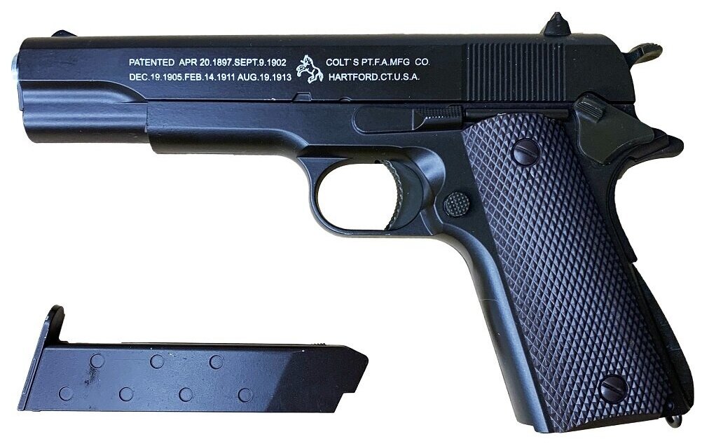 Пистолет пневматический K-116D. Металлический корпус. Калибр 6 мм. Упаковка 400 пуль в комплекте.