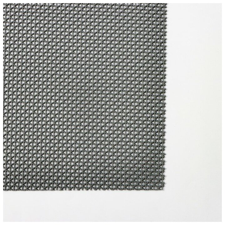 Коврик придверный «ЗИГ-ЗАГ», 60×90 см, цвет серый - фотография № 4