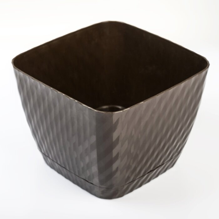 Кашпо с поддоном Классика , 15 л, цвет шоколадный