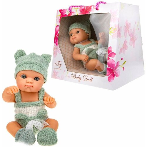 1Toy Пупс Premium в голубом костюмчике 20см 1toy Т22489