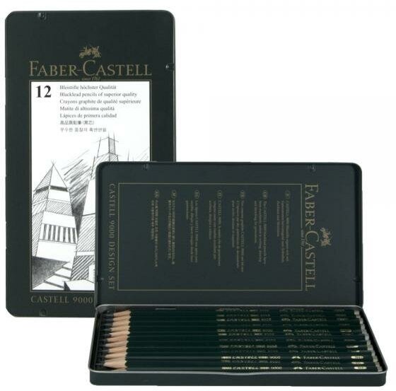 Карандаши чернографитовые Faber-Castell CASTELL® 9000 12 шт. - фото №18