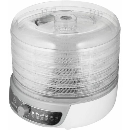 Сушилка для овощей 3в1 с функциями приготовления йогурта и десертов Мастерица EFD-1002VM 5 поддонов 1 поддон дпастилы в подарок 600 Вт D 33 см 877400₽