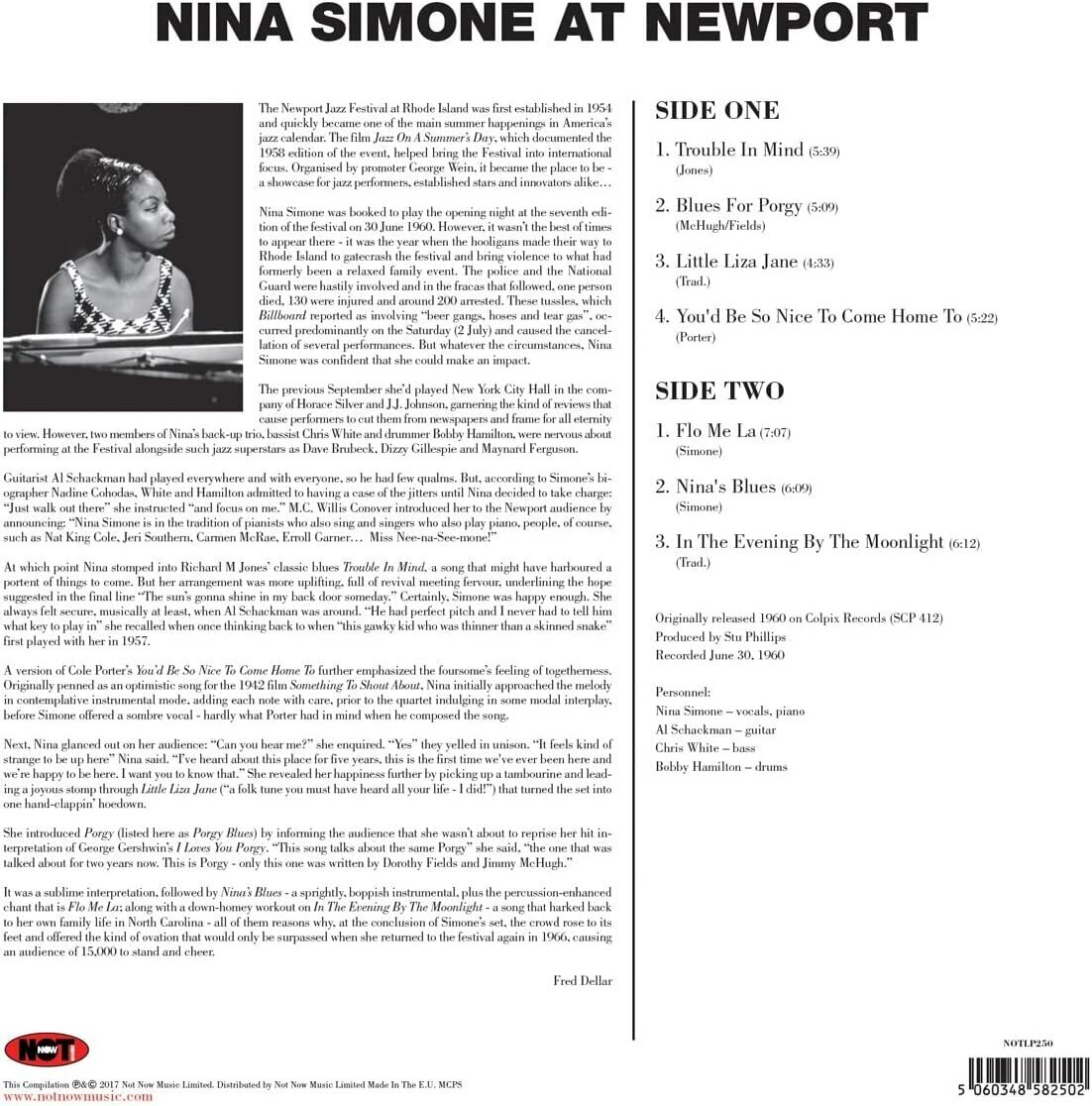 Виниловая пластинка NINA SIMONE AT NEWPORT (GREEN VINYL) Not Now Music - фото №6