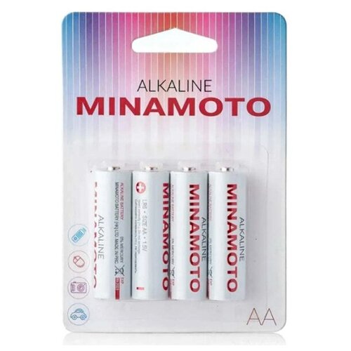 Батарейка AA - Minamoto LR6/4BL (4 штуки) батарейка алкалиновая щелочная camelion aa bl10 lr6