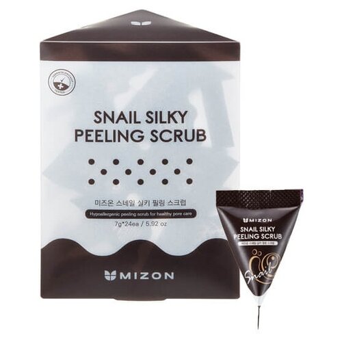 Купить Mizon скраб для лица Snail Silky Peeling Scrub с муцином улитки, 7 г, 24 шт.