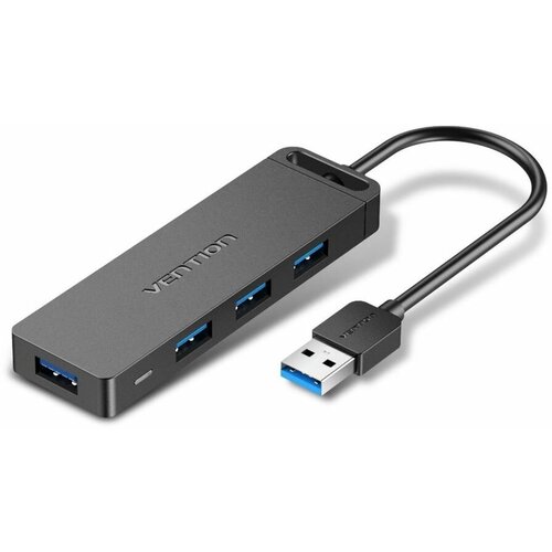 Концентратор Vention OTG USB 3.0 на 4 порта Черный - 1м. CHLBF концентратор vention otg usb 2 0 usb 3 0 на 4 порта черный 1м chabf