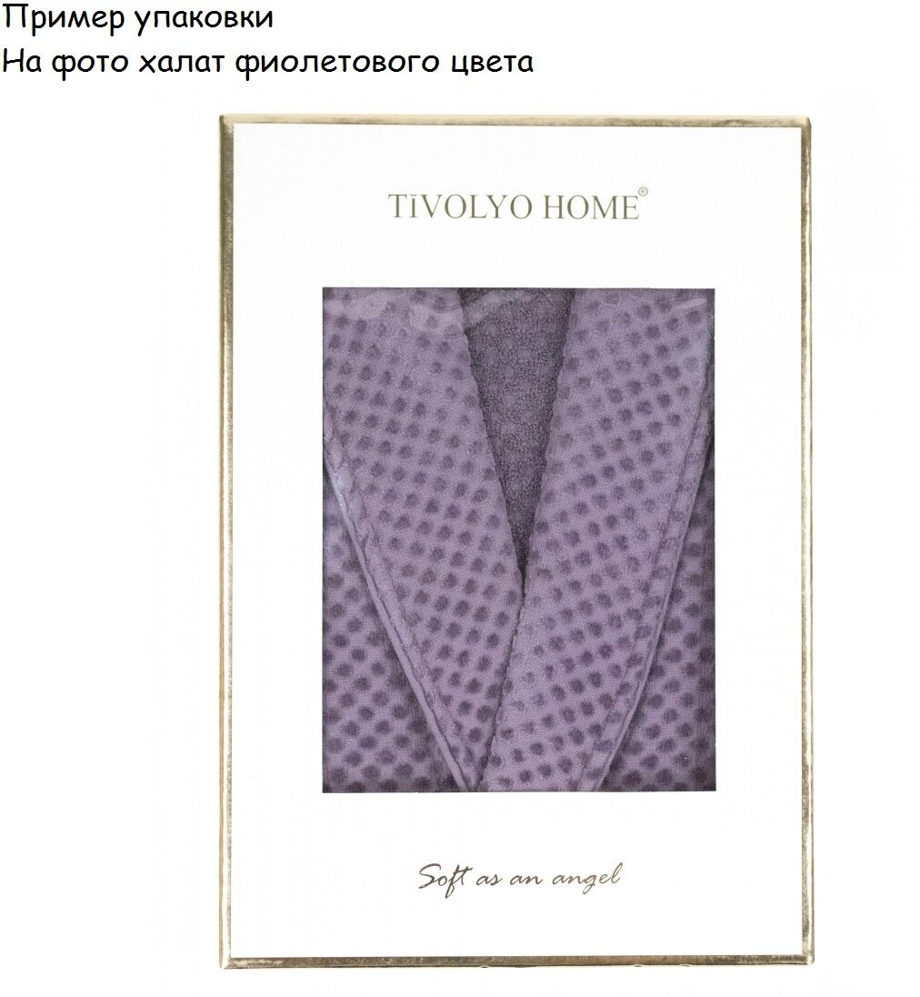 Tivolyo home Банный халат Kimberley цвет: фиолетовый (S) - фотография № 10